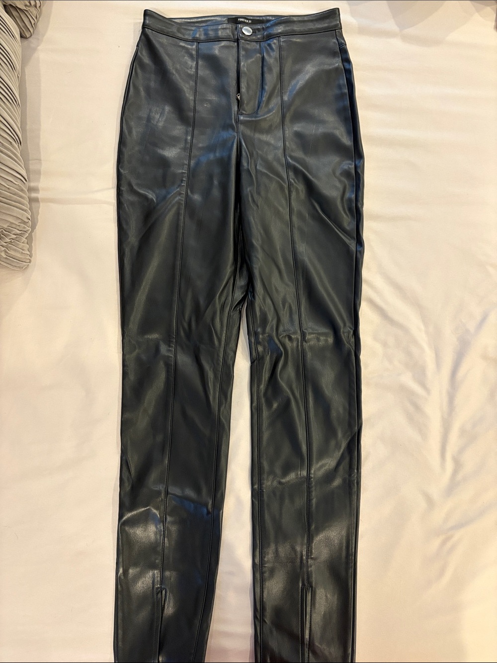 Forever 21 Black Skinny Faux Leather Jeans